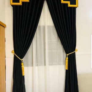 Window Curtain With Framed Board